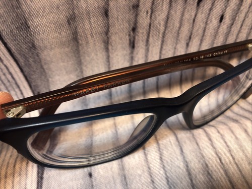 Warby Parker Blue Brown Square Rimmed Eyeglass Frames Sullivan 144 50 18 142 - Picture 2 of 7