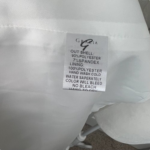 Gracia weißes Kleid Cocktail Hochzeit großer Kragen A-Linie wadenlang Größe S - Bild 9 von 11