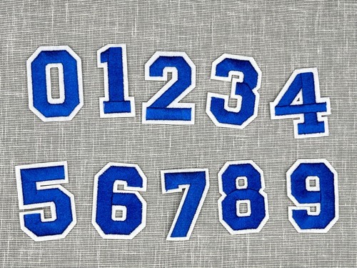 2" 0-9 Number Embroidered Iron On Trucker Hat Patches And For Clothings - Picture 10 of 14