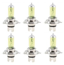 6x H4 60/55W 12V Aqua Golden Vision Gelb Ersatz Scheinwerfer Halogen Lampe Yello