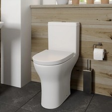 Comfort Height Rimless Close Coupled Toilet & Soft Close Seat Dual Flush