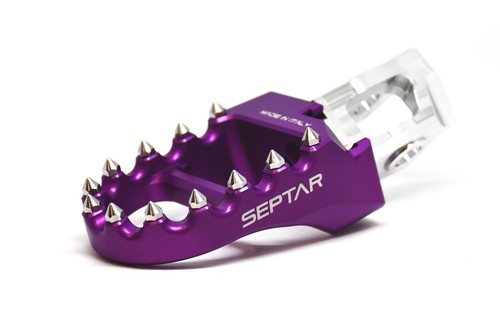 EVO3 BETA rr 125/498 2011-2019 motard purple adjustable footrests | SEPTAR - Picture 2 of 6