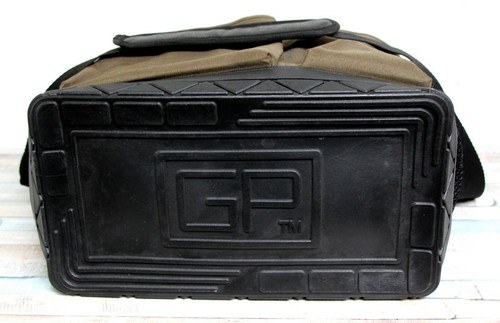 OSI PRO-SERIES GP GREEN WAXED CANVAS RUBBER BOTTOM TOTE CROSSBODY TOOL BAG - Picture 8 of 12