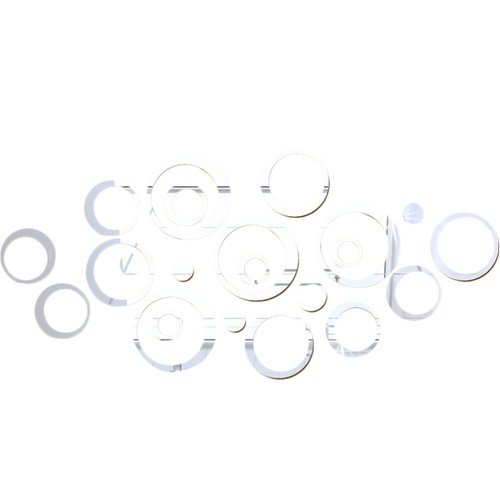 4 Sets Small Wall Mirror Circle Decal Dots Stickers & Murals 3d Decor