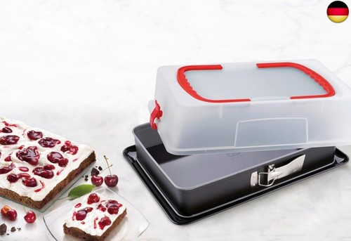 Dr. Oetker Rechteckige Springform mit Servierboden & Abdeckhaube 43,5 x - Bild 4 von 4