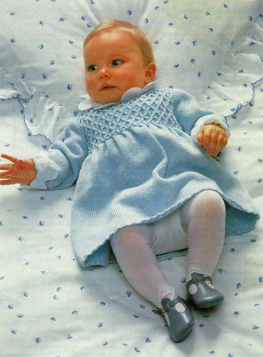 Baby girl long hotsell sleeve smocked dress