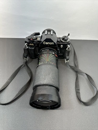 Canon A-1 35mm SLR Film Camera / Sakar MC 35-200 mm lens