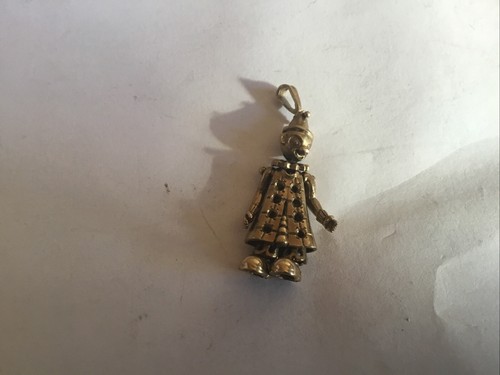 Ciondolo pagliaccio vintage in oro 9 ct - Foto 4 di 4