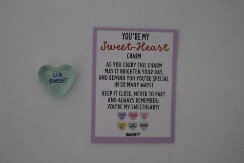 U R sweet YOU'RE MY SWEET HEART glass pocket charm miniature figurine - Picture 4 of 6