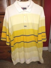 Mecca vintage 2000's polo size XL mens yellow gray white streetwear hip hop