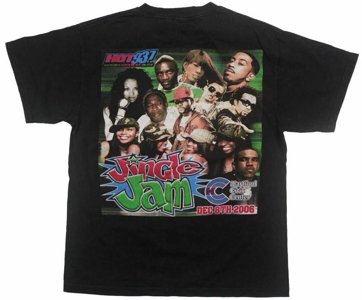 JINGLE JAM 2006 HOT 93.7 vintage RAP TEE t shirt HARTFORD CT JINGLE JAM 2006 HOT 93.7 vintage RAP TEE t shirt HARTFORD CT