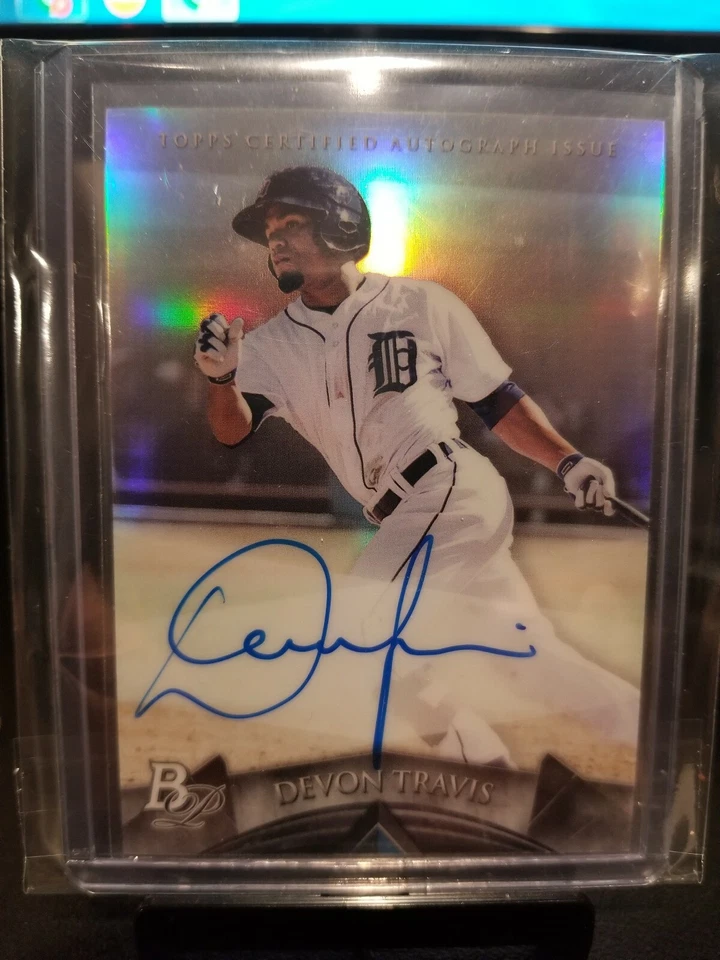 2014 DEVON TRAVIS BOWMAN PLATINUM PROSPECTS AUTO CARD #AP-DJ MINT. - Image 2 of 4