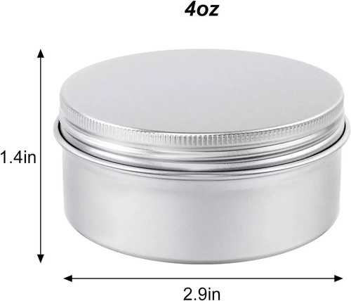 36pcs 4oz Metal Round Tins Aluminum Empty Candle Tins with Screw Lid for Salve - Picture 2 of 7