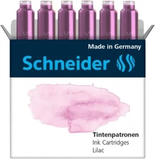 Schneider Ink Cartridge Pastel, Standard Format Ball Closure Refill for Fountain