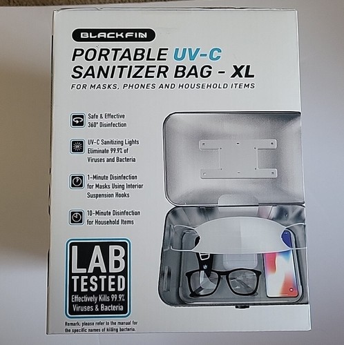 Desinfektionsmittel & Sterilisator tragbar, XL Mehrartikelbeutel von Black Fin® mit UV-C-Leuchten  - Bild 4 von 5
