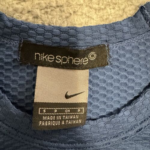 Nike Sphere Shirt 1/4 Zip Short Sleeve Size Men's Small Blue Vintage Y2k - Picture 3 of 9