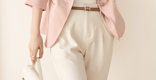 Elegance One Button Slim 3/4 Sleeve Blazer Women's Lapel Business Office Coats - Bild 11 von 20