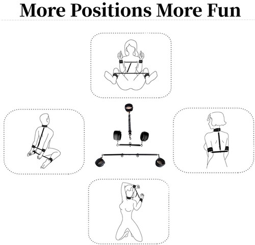 Spreader Bar BDSM Bondage Restraints Handcuffs Ankle Cuffs Sex Toys for Couples - Picture 2 of 8