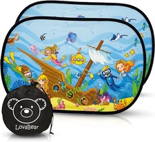 Lovabear Tendine Parasole Auto Bambini Protezione raggi UV  2 Pezzi 51x31cm
