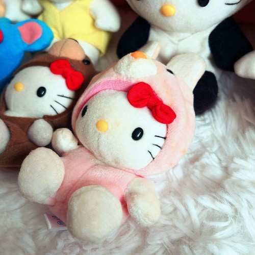 Vintage Sanrio Hello Kitty Transformation Mascot doll & plsuh 12 pieces Retro - Picture 14 of 16