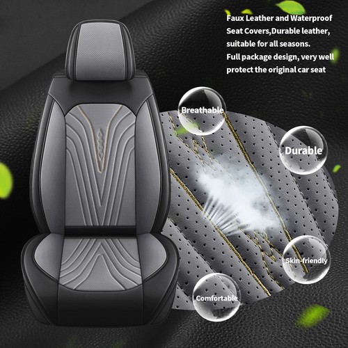 Car 2-Seat Covers Faux Leather Front Row Cushion For Chevrolet MALIBU 2009-2021 - Picture 4 of 6