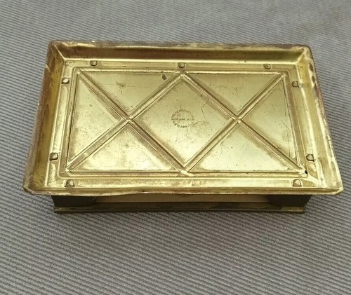 Antique Quaker Seed JE Mergott Co Desktop Calendar Note Paper Pad Holder Box - Picture 8 of 9