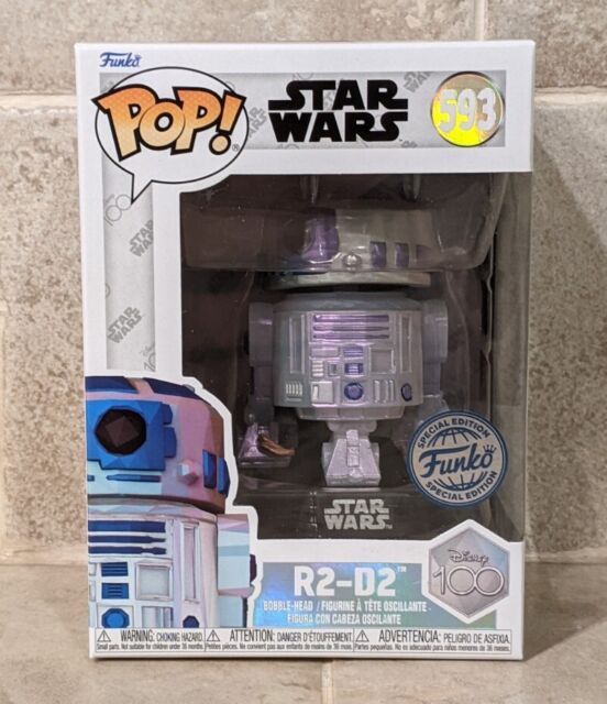 Funko Pop Star Wars R2-D2 593 Funko-Shop Exclusive 2023 w/soft protector Disney