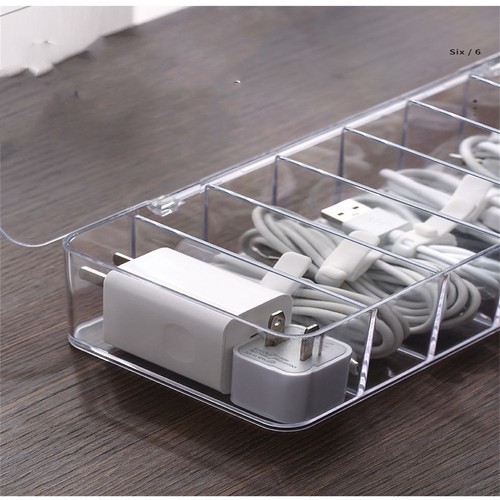 2PCS Power Small Dustproof Cable Desktop Data Storage Box - Picture 6 of 8