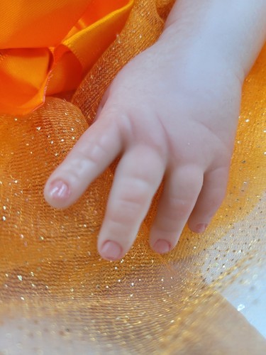 Reborn Baby Puppe Mädchen 17 Zoll mit Outfit - gebraucht guter Zustand - Bild 6 von 16