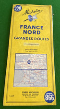 Carte routière MICHELIN N° 998 -  FRANCE NORD Enneigement  Edition 1967