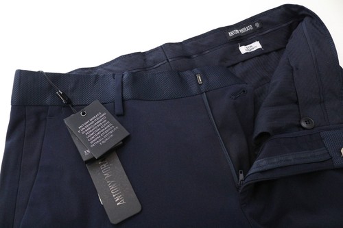 Antony Morato Skin Hombre Pantalones 46/30 Super Slim Azul Marino Lana Elástico - Imagen 3 de 13