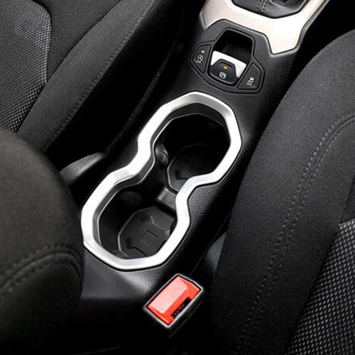 For Jeep Renegade 2014 2015 2016 Inner Matte Water Cup Holder Cover trim - Picture 2 of 7