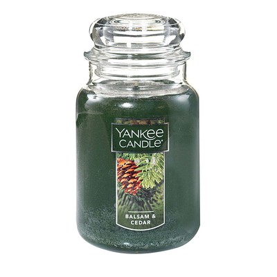 22 oz, Yankee Candle Balsam & Cedar Original Large Scented Jar Candle