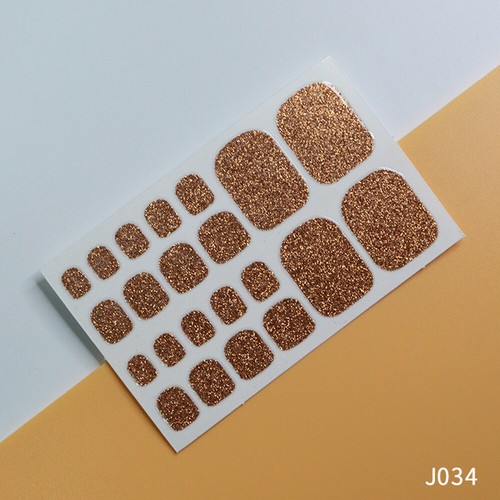 Nail Wraps Polish Art Foot Sparkling Glitter Nail Toe / Stickers Full Cover Full - Foto 21 di 26