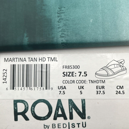 Roan by Bed Stu Martina Damen-Ledersandalen Größe 7,5 braun/hellbraun handgefertigt - Bild 14 von 17