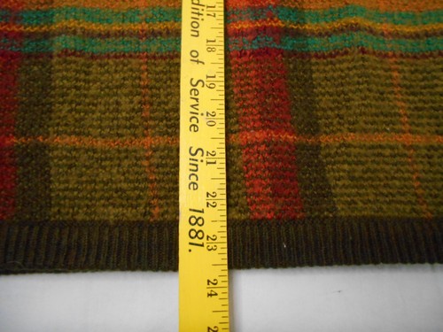 Vintage 80s Hastings & Smith Tartan Plaid Acrylic Sweater Grandpa Kurt Cobain M - Picture 6 of 8