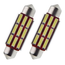 2x Car interior C10W 264 42mm 41mm 4 SMD 5050 LED Canbus Error free Light Bulbs