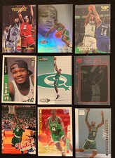 Antoine Walker 9 Card Lot 3 Rookies 3 Inserts 2 Base and 1 Promo Card