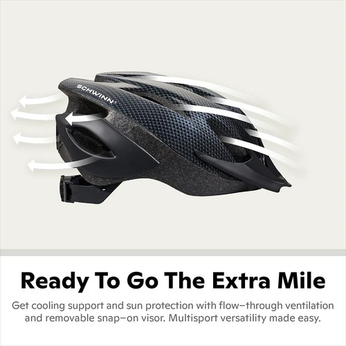 Casco de bicicleta Schwinn Thrasher para adultos hombres mujeres 14+ años con - Imagen 6 de 6