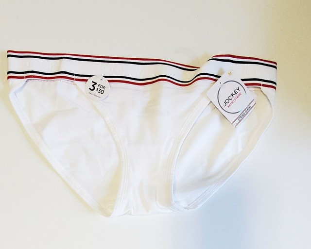 Jockey Retro Stripe String Bikini Panties Underwear White 2xl 2252 for