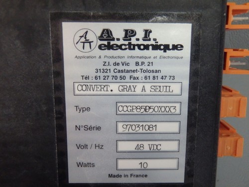 CCGP85050XXX3 - API ELECTRONIQUE - CCGP85050XXX3 / Relais de seuil USED - Foto 3 di 3