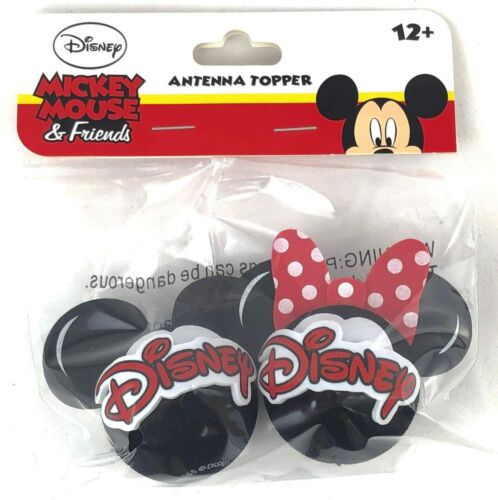 Nuevo Paquete de 2 Topper Antena Cabeza Mickey y Minnie Mouse con Logotipo Disney - Imagen 2 de 2