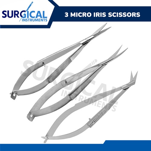 Tijeras de iris de disección microquirúrgica afiladas oftálmicas y de laboratorio grado alemán - Imagen 13 de 20