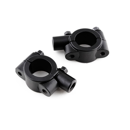 Par de adaptadores de montaje con abrazadera de espejos de 10 mm para manillar de bicicletas deportivas dobles de 7/8" - Imagen 9 de 9