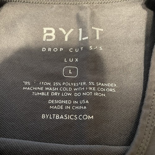Camicia BYLT Basics uomo grande grigio scuro verde menta a pois taglio a goccia Lux S/S usata in ottime condizioni - Foto 4 di 6