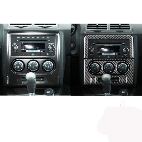 For Dodge Challenger Carbon Fiber Central Control Navigation Panel Trim Cover 3x - Picture 8 of 12