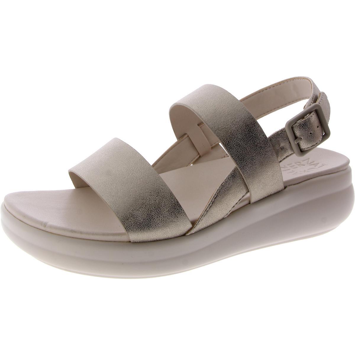 Женские босоножки на плоской подошве из искусственной кожи с пряжкой Naturalizer Womens Coast Buckle BHFO 6711