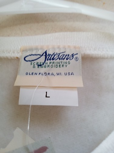 Artisans Sweatshirt Women’s L White Flower Pearl Snaps NWT Made In USA Snap Up - Picture 5 of 11