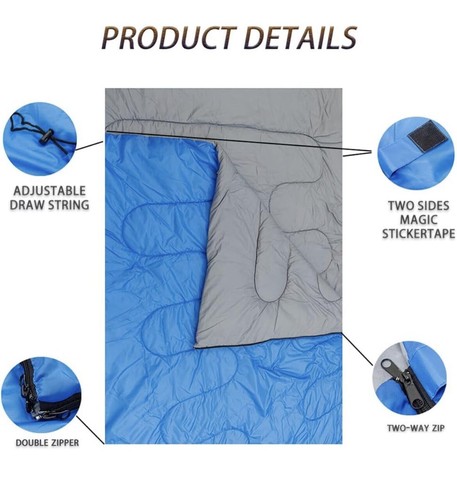 ASPIRA Camping Sleeping Bag Lightweight for 3 Seasons, Spring - Bild 4 von 7