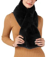 International Concepts Women's Faux Fur Pull Through Soft Cozy Scarf, One Size